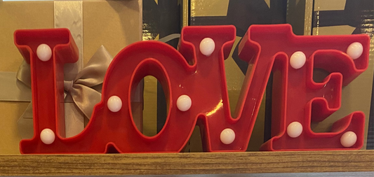 LOVE Işıklı Dekoratif Obje